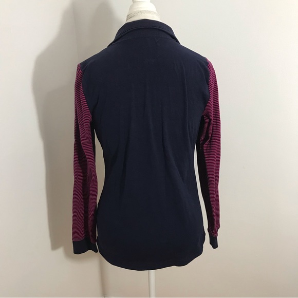 Lauren Ralph Lauren Active Pink and Blue Zip Up Sweater - Picture 7 of 11